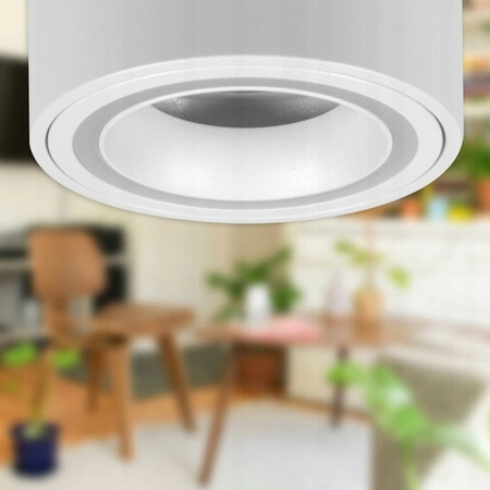 Aufputz Halogen Tuba Reflektor Spot GU10 Rund Weiß Masterled