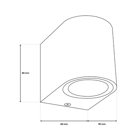 Wandleuchte Außen GU10, Garten-Wandleuchte Schwarz ALLIUM LUMILED