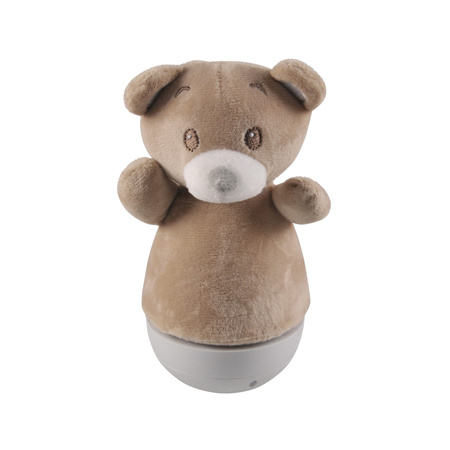 Dekorative LED-Batterielampe Weiß Braun Teddybär Sanico Goldlux