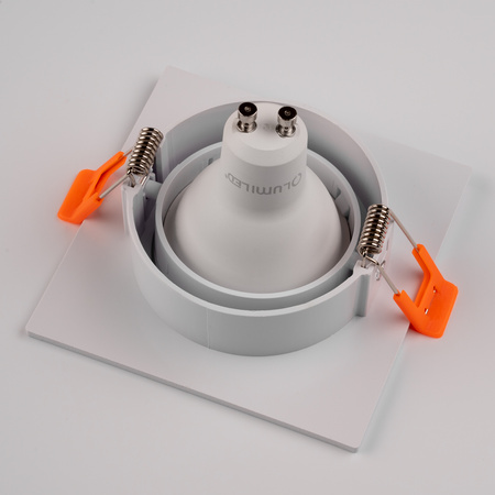 Einbaustrahler GU10, MR16 Einbauspot HALOGEN Quadrat beweglich Weiß VENTUS LUMILED