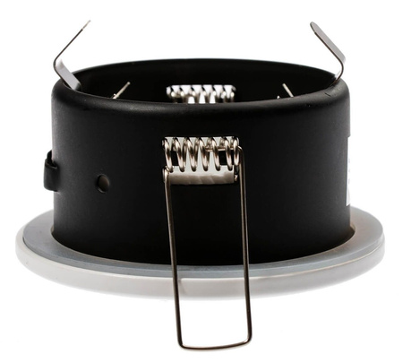 HALOGEN Einbaustrahler IP44, Deckenstrahler Badezimmer Weiß AQUS + LED GU10 36° 6W 3000K LUMILED