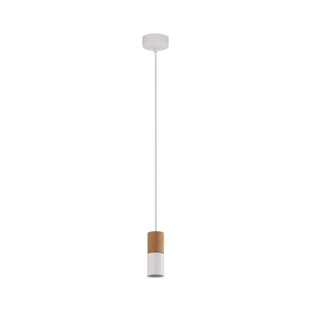 ELIT WHITE/WOOD Abgehängte Deckenleuchte Weiß Holz Modern GU10 6305 TK Lighting