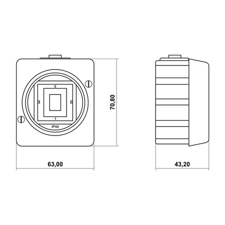 Schalter Hermetischer einpoliger Aufputzschalter Senior IP44 KARLIK Weiß