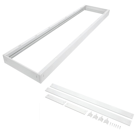 Aufputzrahmen 63mm für LED Panel 30x120cm Klik Weiß Kobi