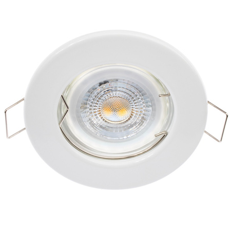 Einbaustrahler GU10, MR16 Einbauspot HALOGEN Runde Fest Weiß Blech LUMILED