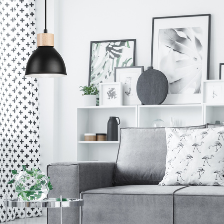 NICO E27 Schwarze Pendelleuchte aus Holz LM-1.143 Lamkur