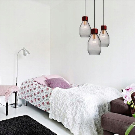 Pendelleuchte mit 1x E27-Sockeln, Hängelampe Dunkle Glas UMBRA LUMILED