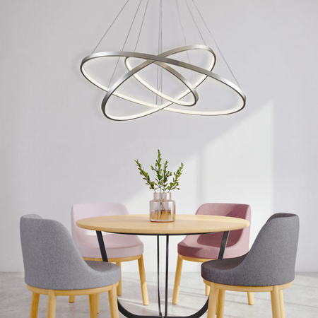 LED Hängelampe 60W 8000lm 4000K Neutral 120° Silber LEA Sanico Goldlux