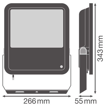 LED-Flutlicht 100W 15000lm 4000K IP66 Schwarz Mit Dämmerungssensor LEDVANCE Flutlicht