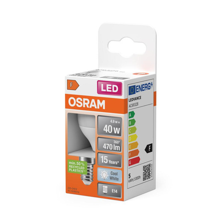 E14 P45 LED Leuchtmittel 4,9W = 40W 470lm 4000K Neutral 200° OSRAM STAR