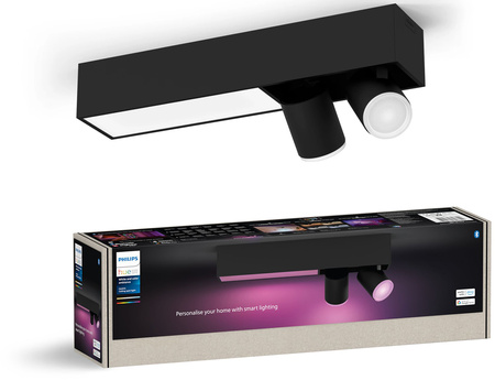 LED-Reflektor-Deckenleuchte 19.4W 1630lm IP20 Weiß und Farbe Ambiance RGB + TW Schwarz Smart SMART Zigbee Bluetooth Centris Philips HUE