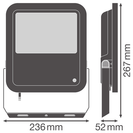 LED-Flutlicht 69W 10000lm 4000K IP66 Schwarz mit Dämmerungssensor LEDVANCE Flutlicht