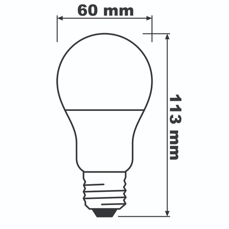 LED-Lampe E27 A60 8.5W = 60W 806lm 2700K Warm 200° BELLALUX