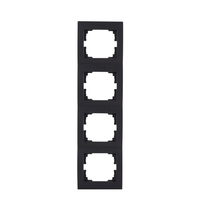 Vertikalrahmen 4fach für LOGI-Dose schwarz matt KANLUX