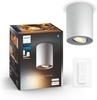 LED Spot Pillar Weiß 4.2W CCT PHILIPS HUE Bluetooth Zigbee Deckenleuchte + Dimmschalter