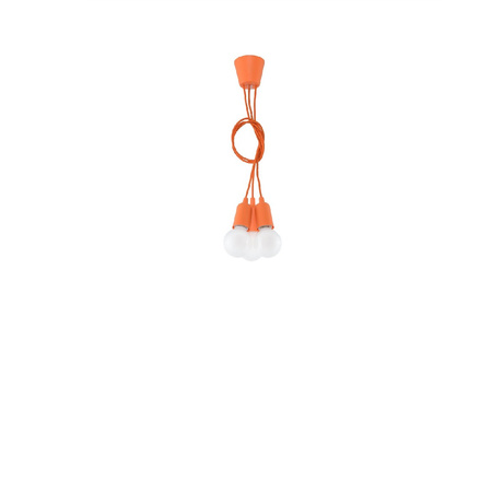 DIEGO LED Pendel-Deckenleuchte 3xE27 Orange Ausleger SOLLUX