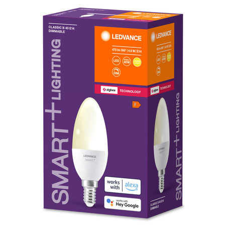 LED Lampe E14 B40 4.9W 470lm 2700K Warm LEDVANCE SMART+ ZigBee Dimmbar