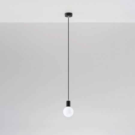 EDISON E27 Pendelleuchte LED Deckenleuchte Schwarz SOLLUX