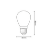 LED Lampen E27 FILAMENT 0,3W Blau für Girland PARTY GOLDLUX (Polux) SET OF 2 Pcs.