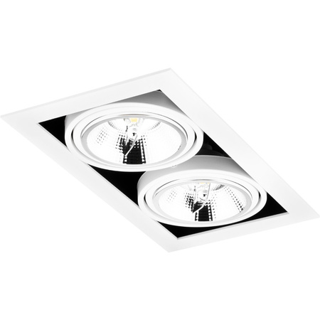 Einbaustrahler 2x GU10, ES111 Einbauspot HALOGEN Rechteck beweglich Weiß CANIS LUMILED