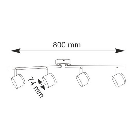 LED-Streifenlampe Decken- und Wandleuchte 16,8W KUBIK 4 Weiß 3000 K GOLDLUX (Polux)