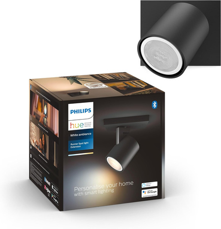 Spot Runner LED Wandleuchte Schwarz 4.2W CCT PHILIPS HUE Bluetooth Zigbee