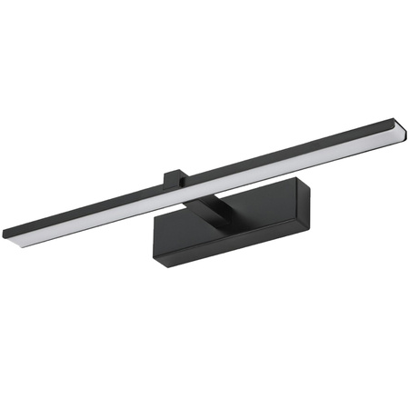 LED-Spiegelleuchte 8W, Badezimmer-Wandleuchte 700lm Schwarz neutral 40cm VENUS LUMILED