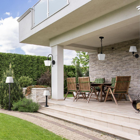 Wandleuchte Gartenwandleuchte für den Außenbereich unten GIZA E27 GOLDLUX (Polux)