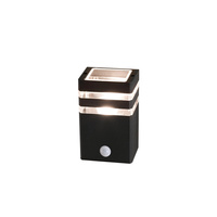 Gartenlampe Wandleuchte RIO SENSOR 7017 E27 IP54 Down mit Bewegungssensor Schwarz Nowodvorski