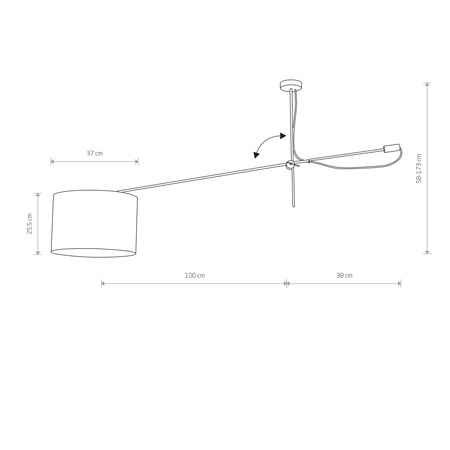 VIPER 6640 Nowodvorski Deckenleuchte Weiß E27 Am Arm Material+Stahl Modern