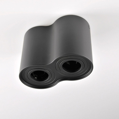 Deckenanbauleuchte Hadar R2 2xGU10 beweglich rund schwarz