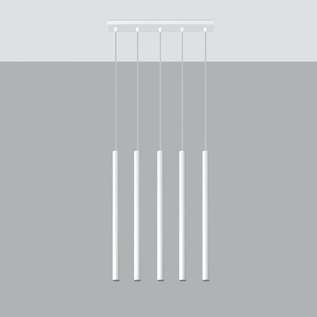 PASTELO 5xG9 Hängeleuchte Minimalistisch Weiß SOLLUX