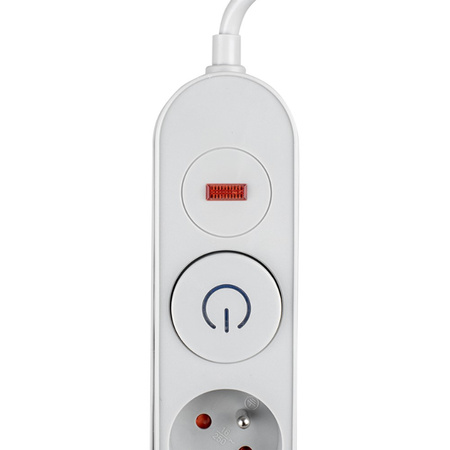 Verlängerungskabel mit Überspannungsschutz 1.5M 5GN Netzwerk Grau Steckdosenleiste + Schalter