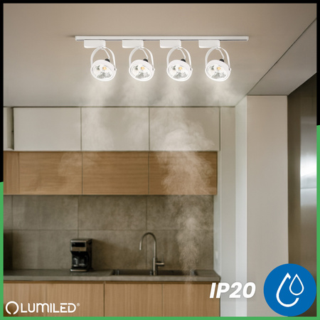 1-Phasen Strahler GU10, AR111 Schieneinstrahler Weiß VICTUS LUMILED