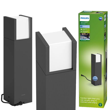 LED-Gartenleuchte für den Außenbereich ARBOR GardenLink 6W 4000K IP44 Mast 40cm Anthrazit PHILIPS