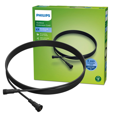 GardenLink IP65 Verbindungskabel 5m Verlängerungskabel Schwarz PHILIPS