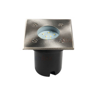 GORDO N LED Bodeneinlauf-Gartenleuchte 1W 6500K IP67 Quadratisch Silber Kanlux