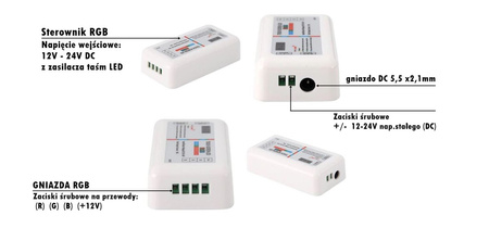 RGB-LED-Streifen-Controller 216W Empfänger + RF 2,4 GHz Touch-Fernbedienung