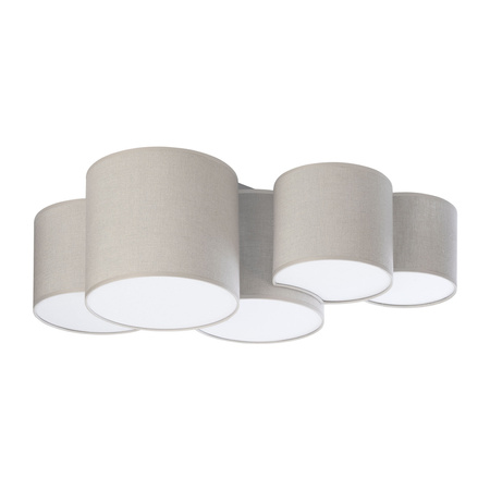 MONA NATURE Deckenaufbauleuchten Deckenleuchte Weiß/Braun Modern 6xE27 6593 TK Lighting