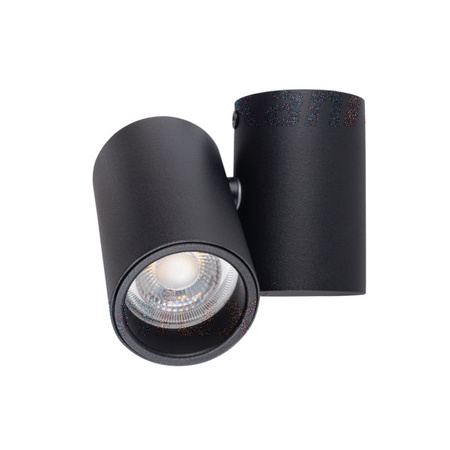 Aufputz-Halogen-SPOT-TUBA-Leuchte rund beweglich GU10 Schwarz BLURRO Kanlux