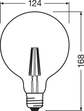 E27 G125 LED Lampen 2,5 W = 22 W, 225 lm, 2500 K warm, OSRAM Vintage 1906 Globe