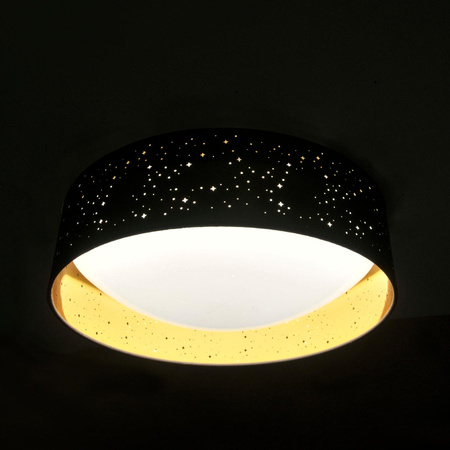 Deckenleuchte LED PLAFON Lampe TULUZA 24W 2600lm 4000K 40cm Schwarz GOLDLUX (Polux)