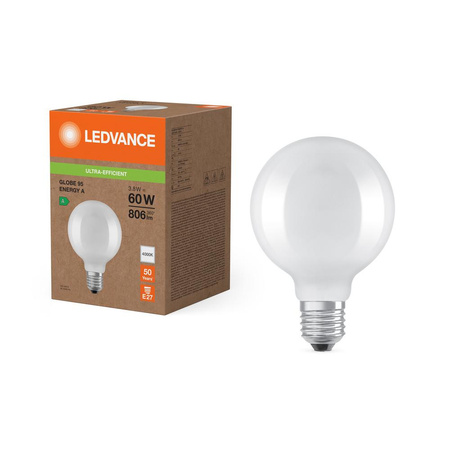 LED-Glühbirne E27 G95 3.8W = 60W 806lm 4000K Neutral 300° Ledvance