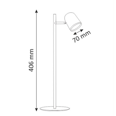 Schreibtischlampe 4,2W LED RAWI weiß 3000K GOLDLUX (Polux)