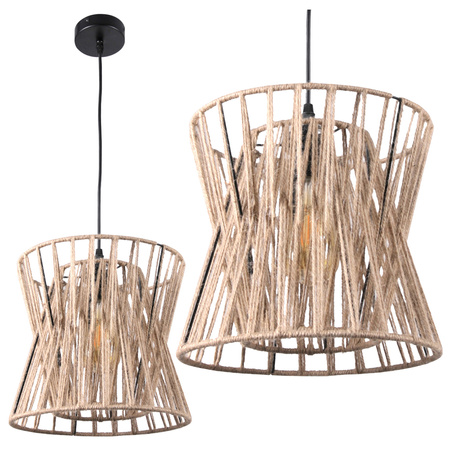 VARBERG IL MIO Halbkugel-Deckenhängelampe im Boho-Stil Stahl + Kabel 1xE27 GOLDLUX (Polux)