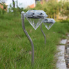 Solar-Garten-LED-Lampe zum Einstecken dekorativ Außen DIAMANT Chrom RGB