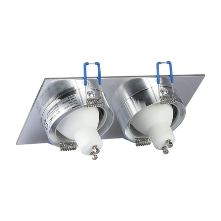 Deckeneinbauleuchte 2xGU10 quadratisch Aluminium VT-783 V-TAC