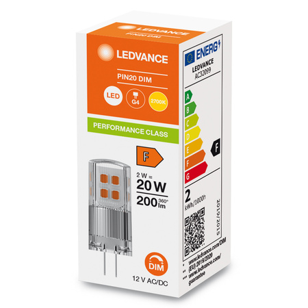 LED Lampen Kapsel G4 2W = 20W 200lm 2700K Warmweiß 12V DIMMABLE LEDVANCE