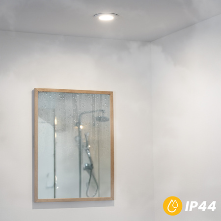 Einbaustrahler GU10, Einbauspot HALOGEN hermetisch für Badezimmer IP44 Weiß AQUA LUMILED