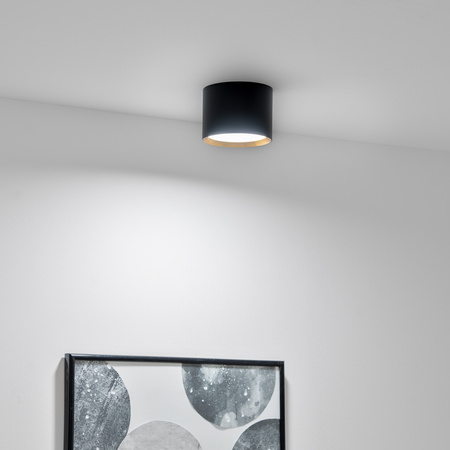 HALOGEN-Anbauleuchte SUNLA Tuba Gx53 LED Spot Wandleuchte Waltz Schwarz und Gold LUMILED